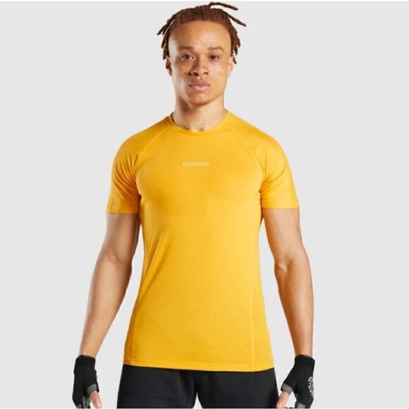 Gymshark Chalk T-Shirt for Men in Yellow Size Small - Picture 1 of 8